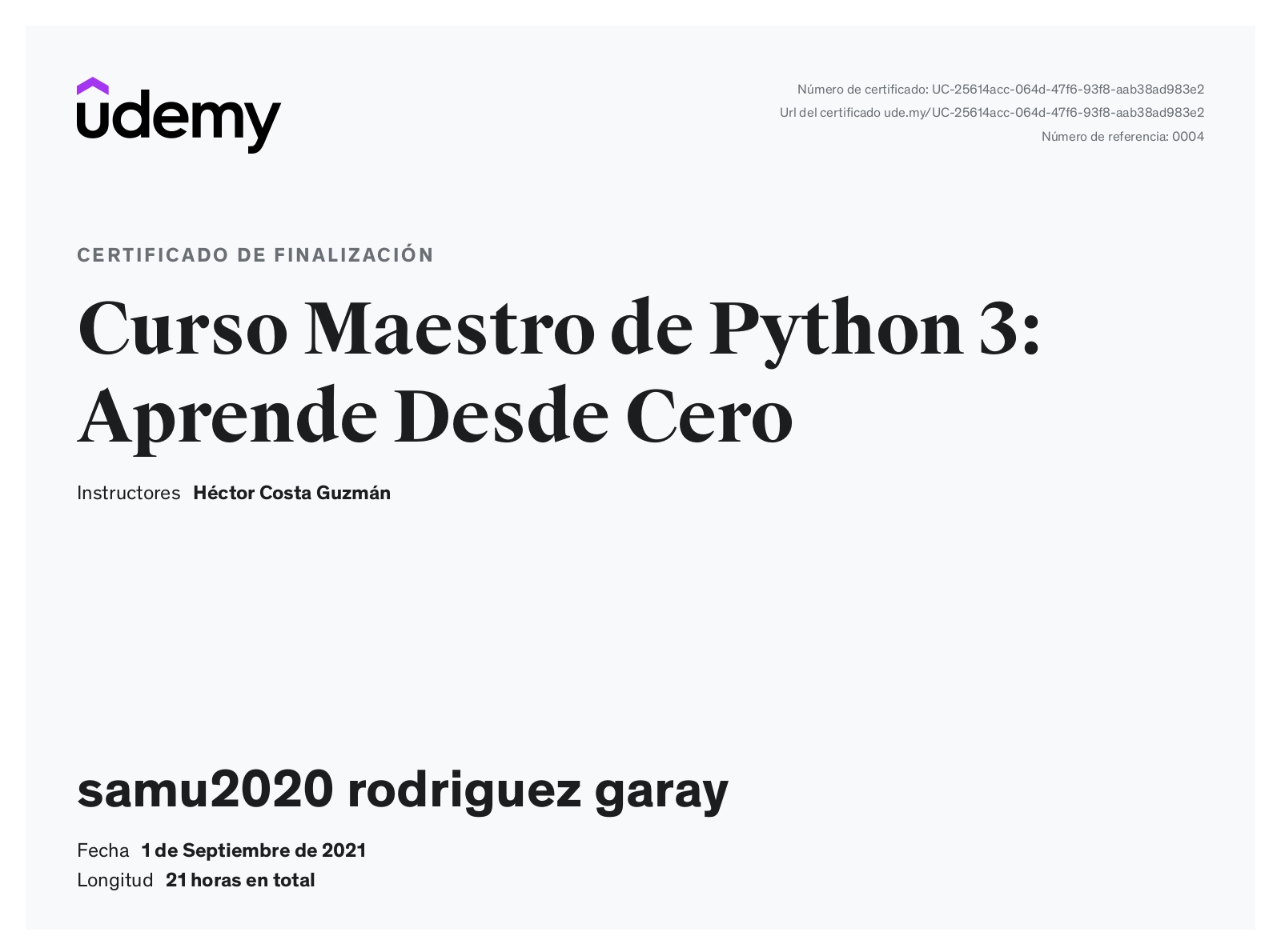 certificado python